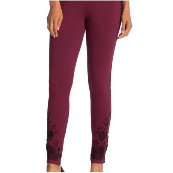 Johnny Was Joanna Tonal Embroidered Legging Vino Size Small - Picture 5 of 7